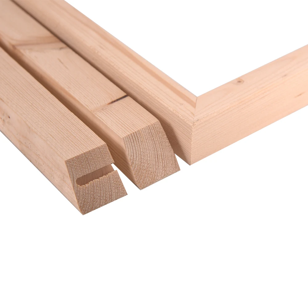 New Design Custom Size 2.3 Width Light Wood Dovetail Tenon Stretcher Bars DIY Frame for Canvas