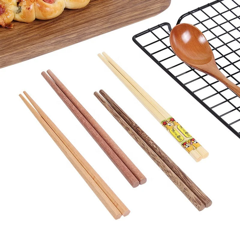 Factory wholesale natural bamboo wooden children training chopsticks  reusable chopsticks