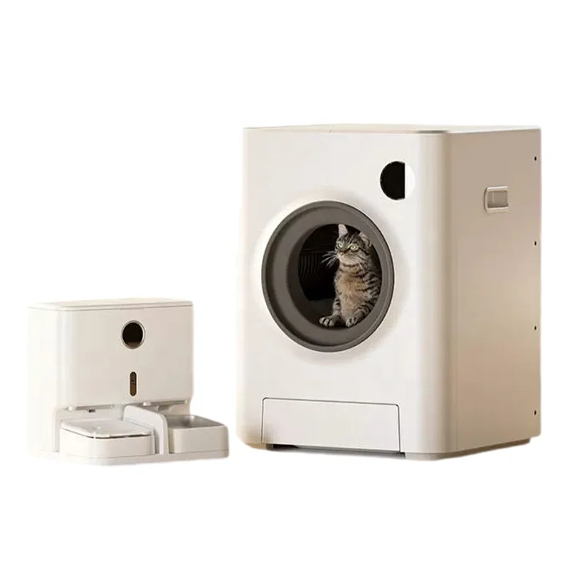 Wholesale price APP fully automatic cat manure treatment basin deodorization safety large cat toilet cat litter box