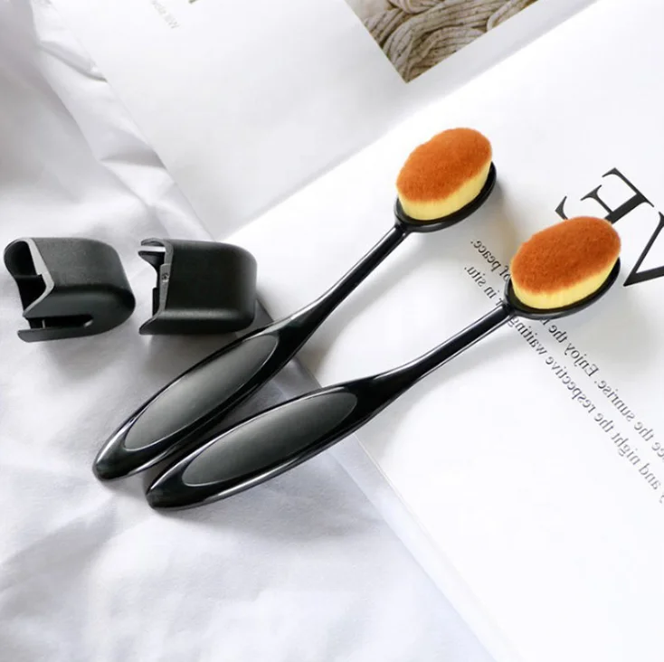 Single Brush Toothbrush Shape Flexional Foundation Brush BB Cream Makeup Brush Cosmetic Tool Promotion Classics Black Opp Bag