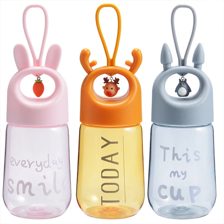 Michley Hot Sale New Design Cute Cartoon School Student Plastic Cute Water Bottle