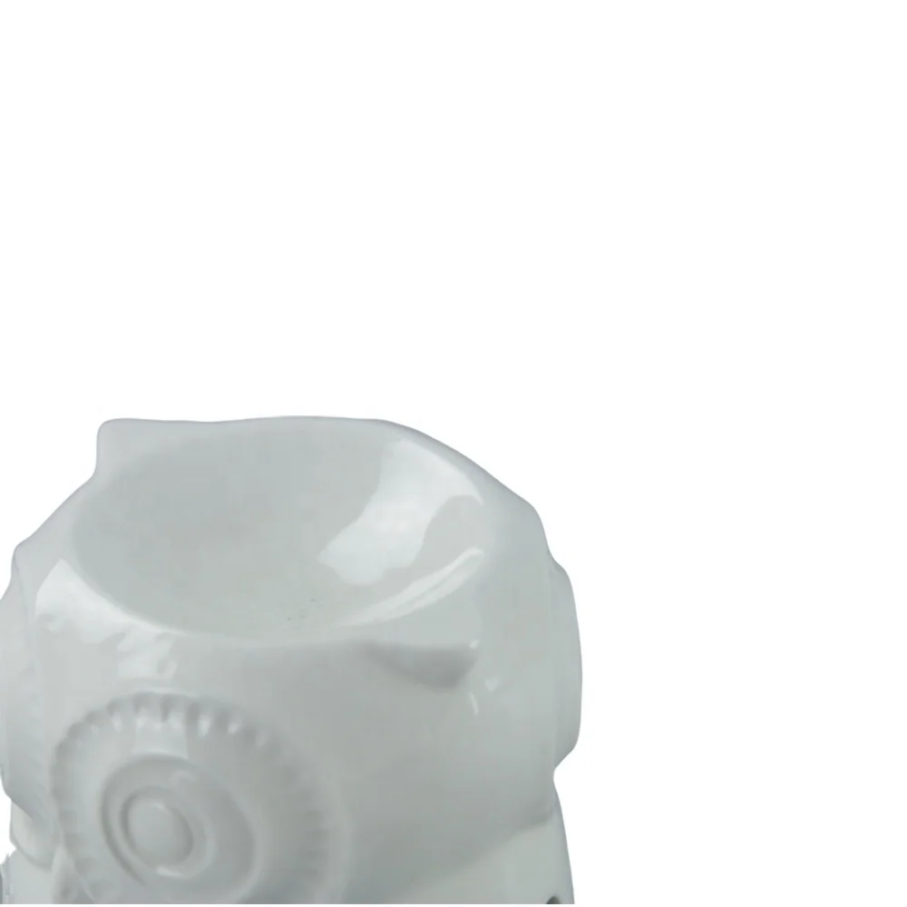 personalized white ceramic owl wax incense burner