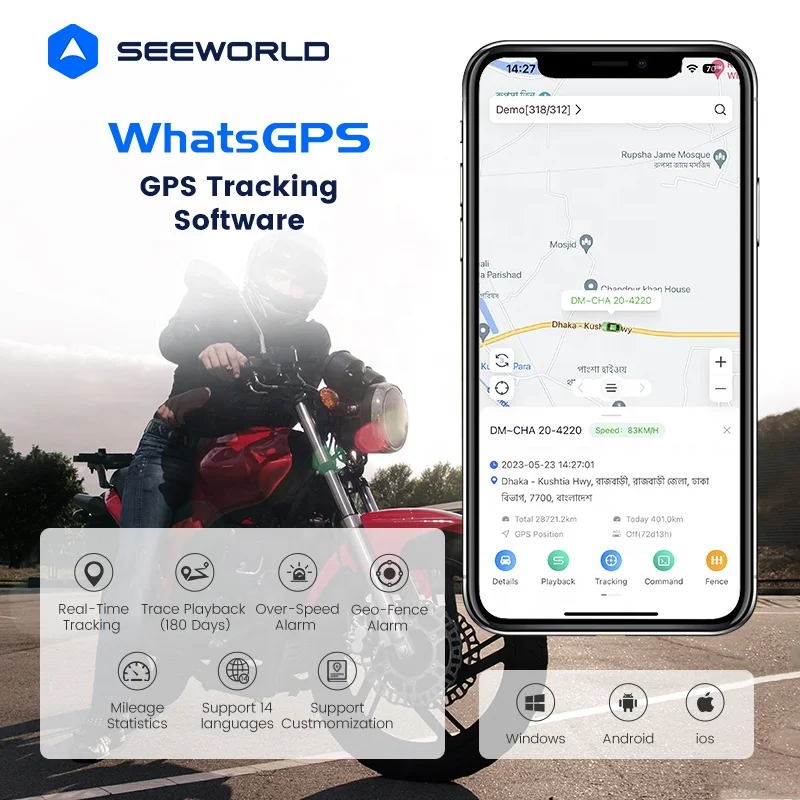 SEEWORLD R16 Multiple Vehicle Geo-fence Gps Tracking Device For Car Anti-theft No Monthly Fee