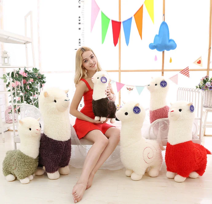 wholesale Warm and lovely alpaca plush pillow alpaca animals plush toy