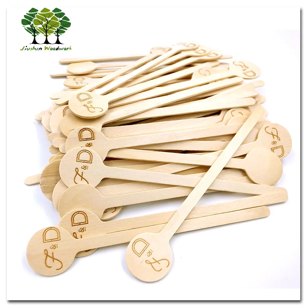 New design disposable wood coffee tea drink stirrer stick
