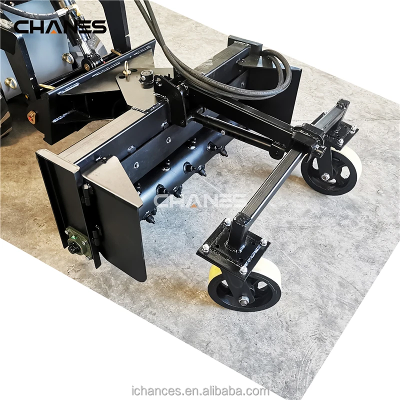 2024 hot sale Harley rake attachments with wheels for mini skid steer loader harley rake  machine