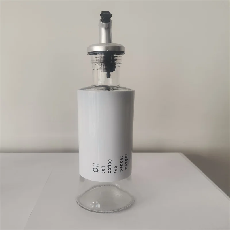 2023 Hot Sale Stainless Steel Oil Bottle Household Kitchen Leakproof Glass Vinegar Seasoning Glasses
