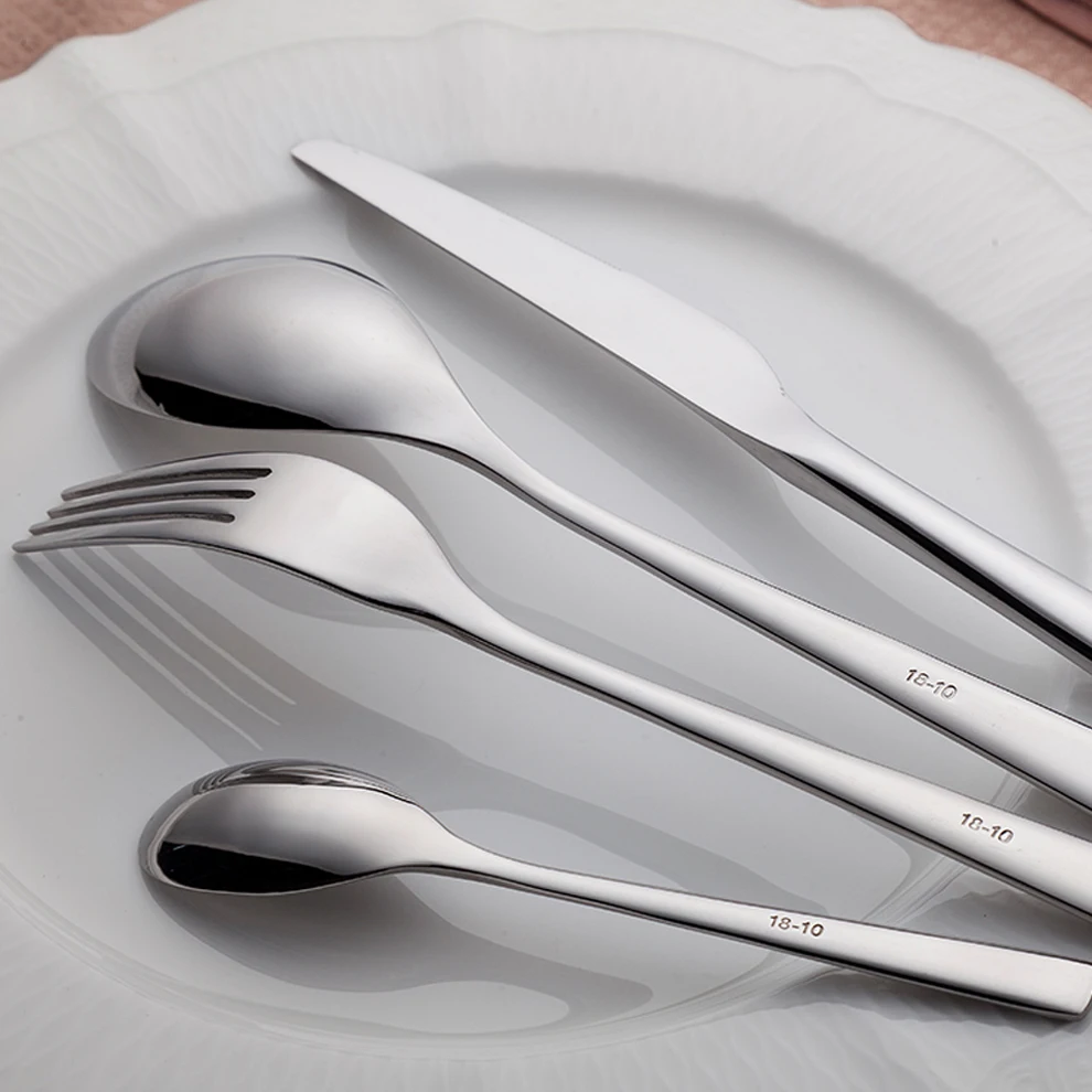 Classic Bulk Cutlery Mirror Silverware Wedding Party Fruit & Dessert Fork Flatware Sets Home Use Cutlery Set 304 Stainless Steel