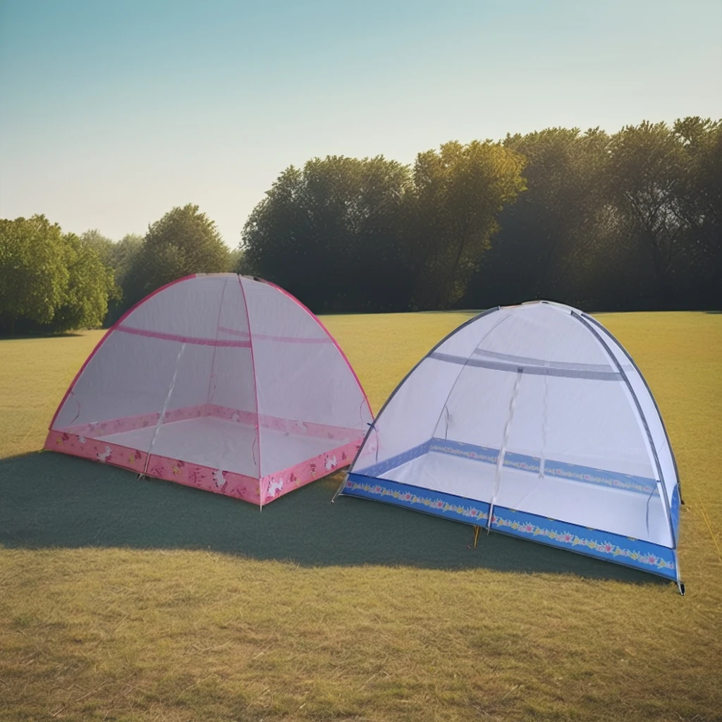 Wind Valley Waterproof Indoor Mesh Bed Tent Breathable Foldable Portable Pop Mosquito Net Kids Single Layer Fiberglass 2-Person