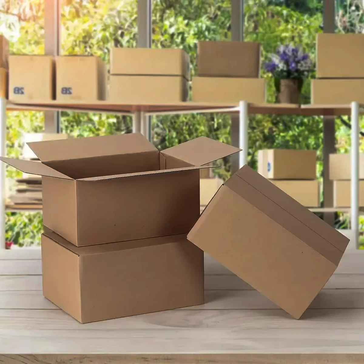 wholesale shipping boxes die cut plain cardboard boxes carton parcel courier box kraft postal for cargo delivery