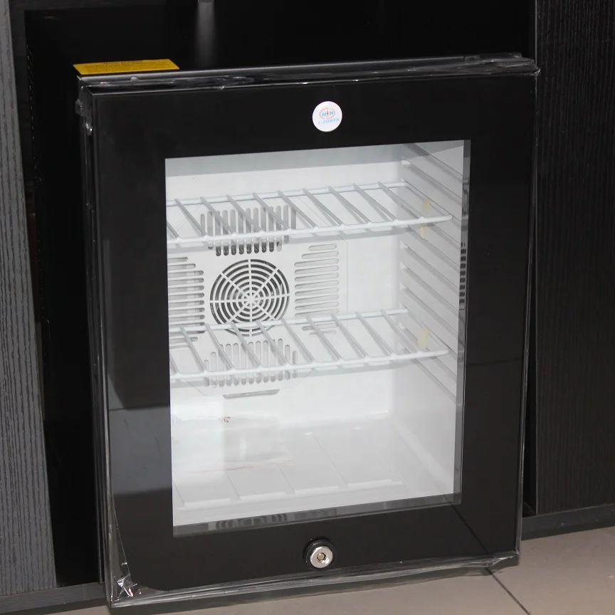 Black color mini fridge with semi conductor 30Liter for cabinet room