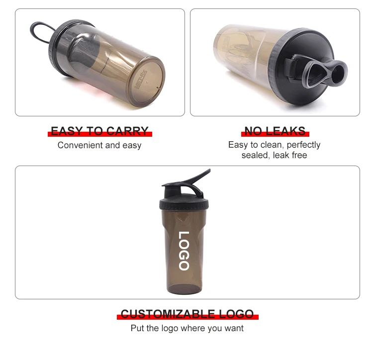 New Product Custom Logo Coffee Gym Shakers Shaker Bottle Water Bottle 700ml Travel Sports Fitness Water Bottle