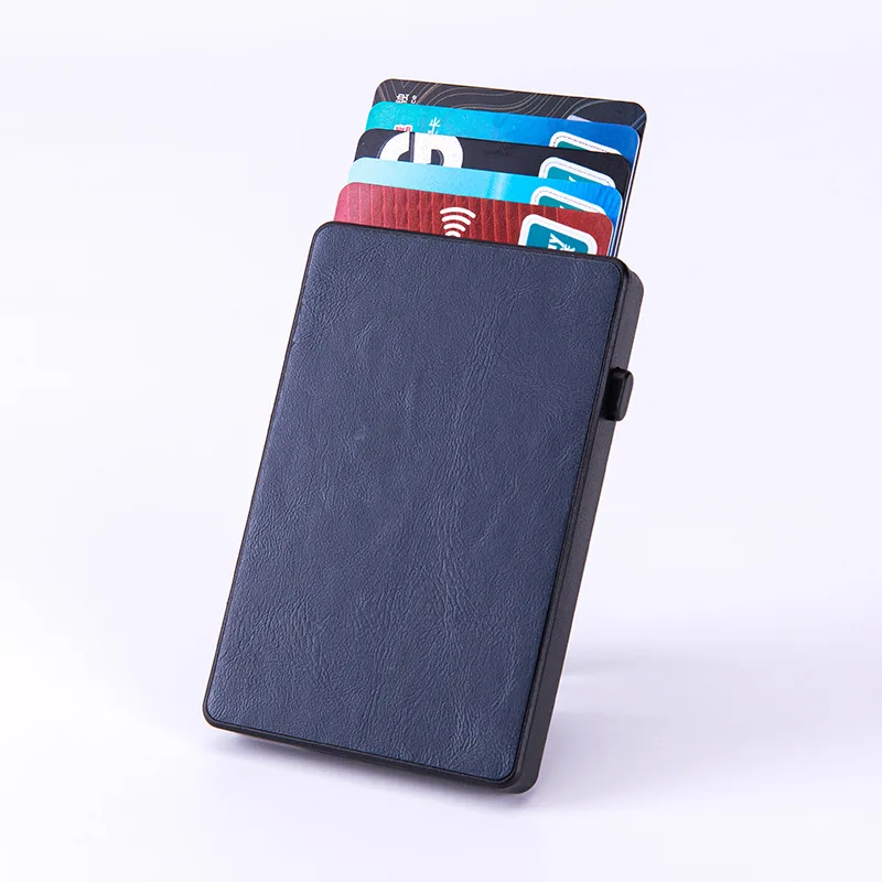 Front Pocket Mini Wallets Aluminum Business Card Case Pop Up Wallet Credit Card Holder