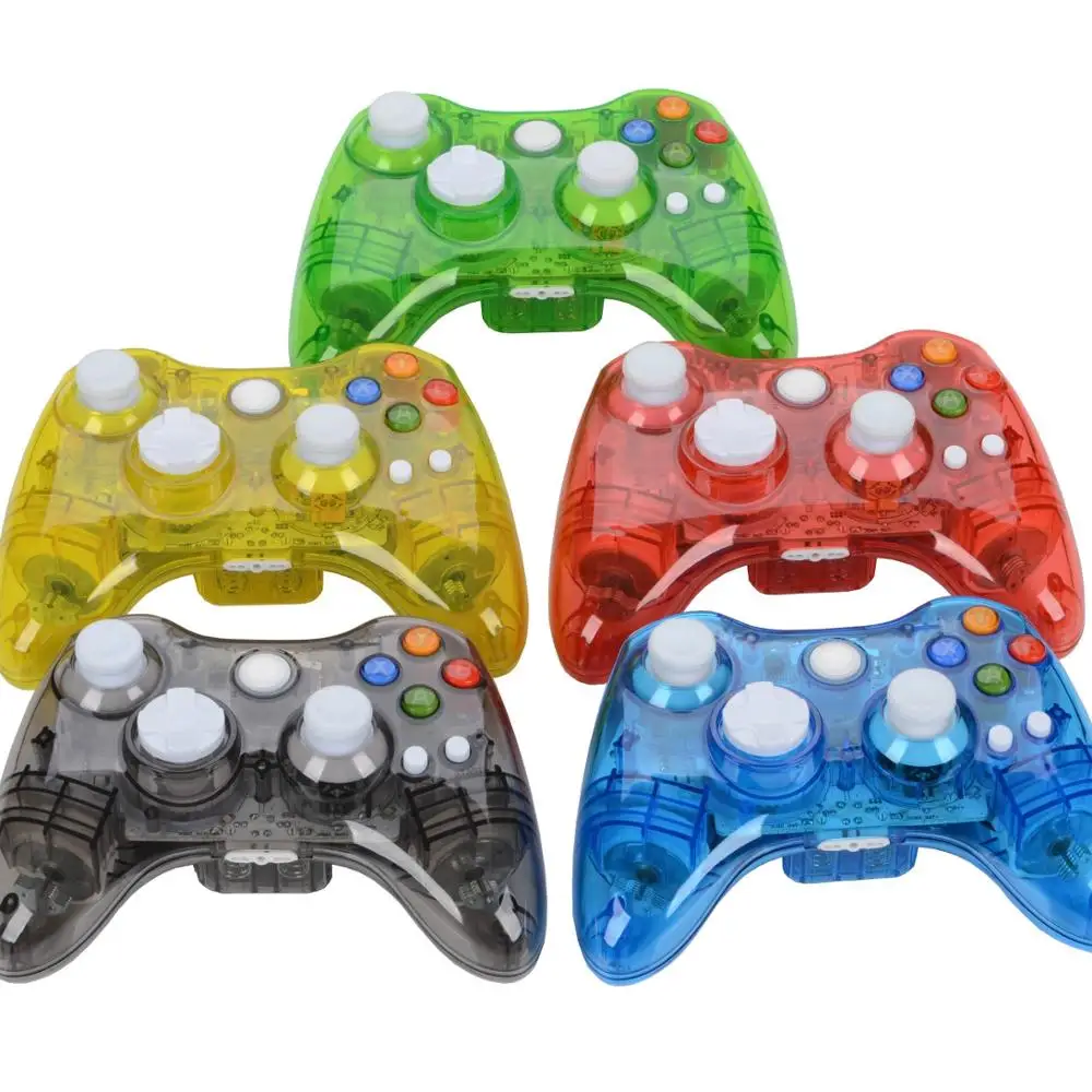 Travelcool hot Gamepad For Xbox 360 Wireless Transparent  Led Light  Controller For XBOX 360 Controller Wireless Joystick