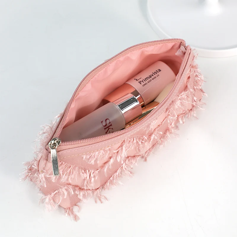 Factory Customized small Makeup Organizer Waterproof Travel Ladies Cosmetics Polyester Cosmetic Bag