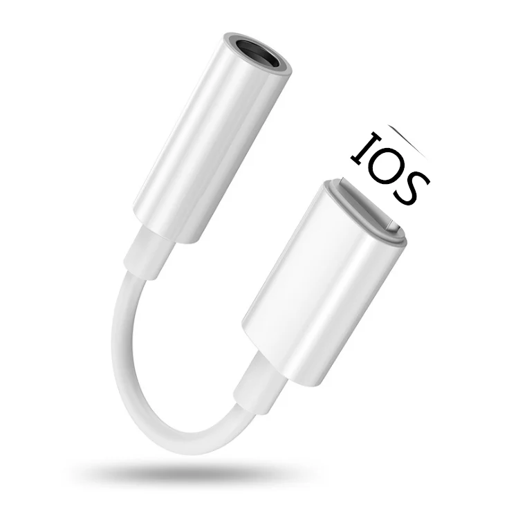 plug and play Lighting to 3.5mm headset adapter earphone jack adapter OTG splitter cable for iphone