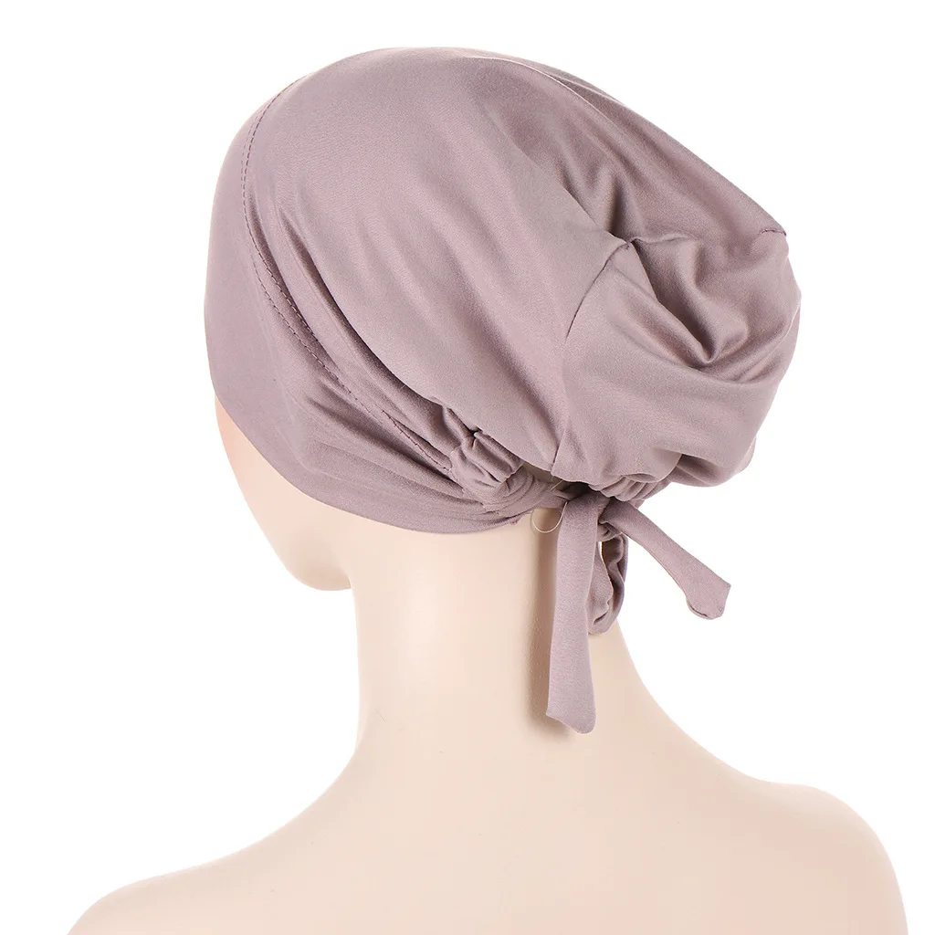 Double-Deck Satin Smooth Bonnet Ethnic Muslim Inner Cap Factory Wholesale HeadScarf Scarf Hijab