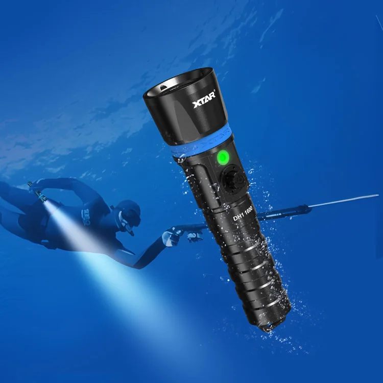 XTAR DH1 1600lm diving light underwater flashlight diving lighting torch scuba lamp waterproof flashlight for diving