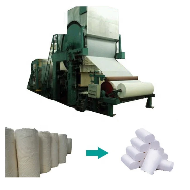 Jumbo roll Size Paper Product Making Machinery Paper Recycling Small Scale Plant