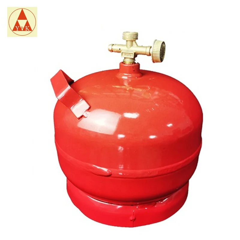 Red Ukraine Russia Cheap Cooking Gas Cylinders 2kg Industrial Gas Cylinder for Camping BBQ
