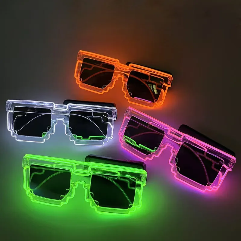 LED Glowing Disco Glasses Led Glass Transparent Screen Glasses Party Glasses With Led