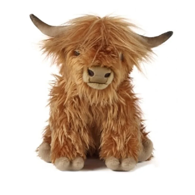 Custom 9inch Living Nature Stuffed Highland Cow Toy