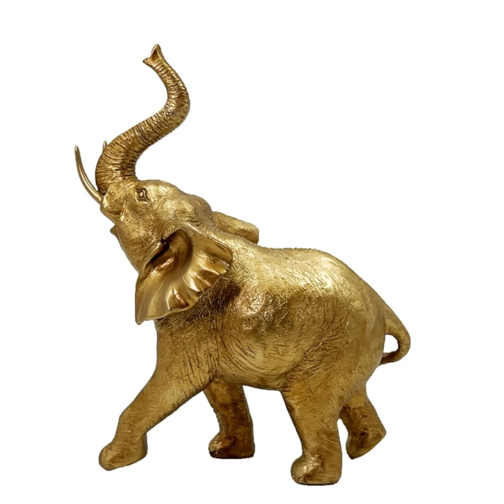 Handmade Modern Art Sculpture Custom Resin Elephant Statue Decorative Animal Figurine for Home Office or Table Decoration Gift