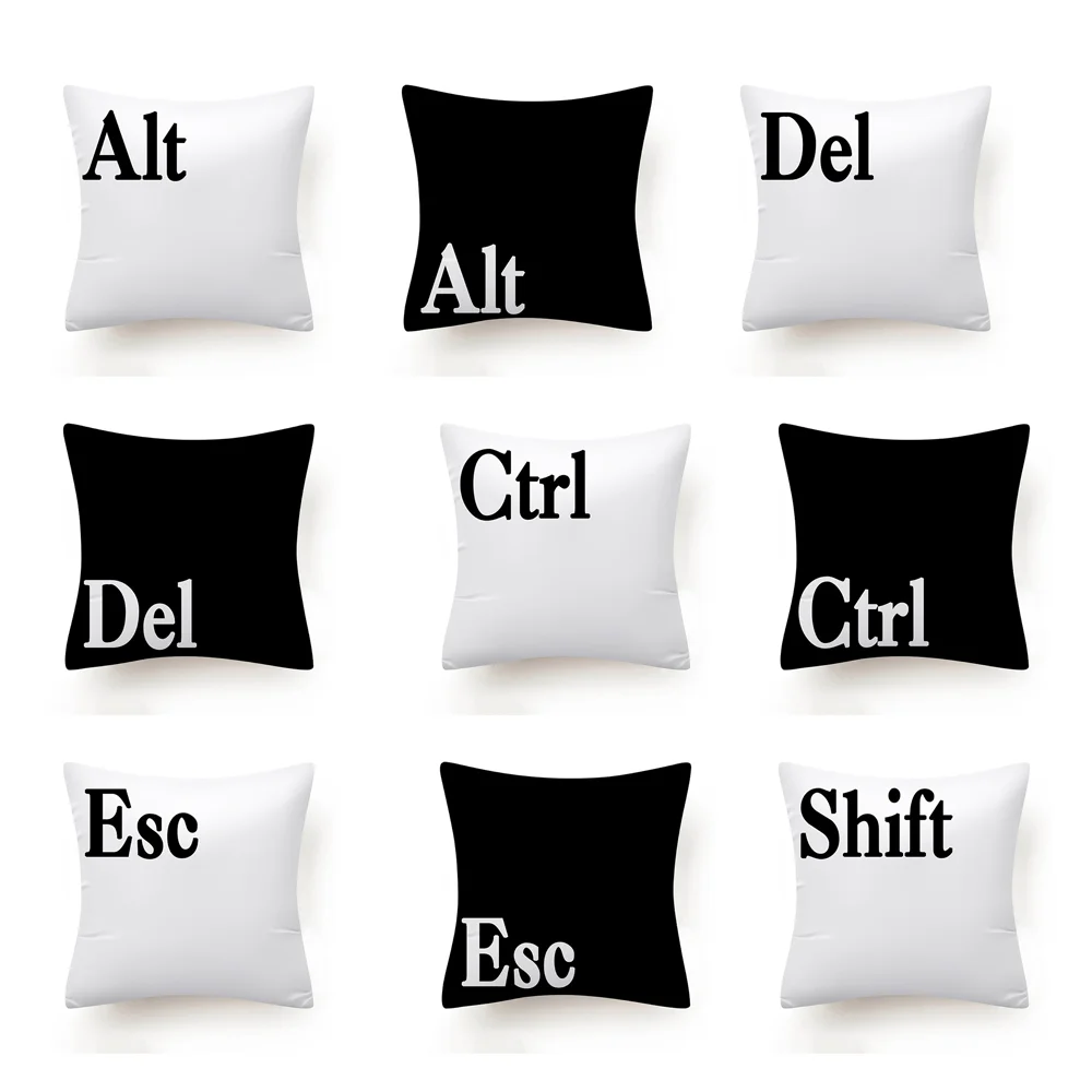 Высококачественные наволочки на диванные подушки с клавиатурой, с застежкой-молнией, новый дизайн, черная наволочка для дивана, автомобиля