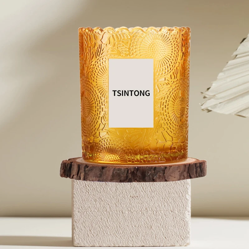 Candle Custom Label Scented Soy Glass Wax jars With lid Gift Candle birthday Warmer luxury wholesale Candles pillar set