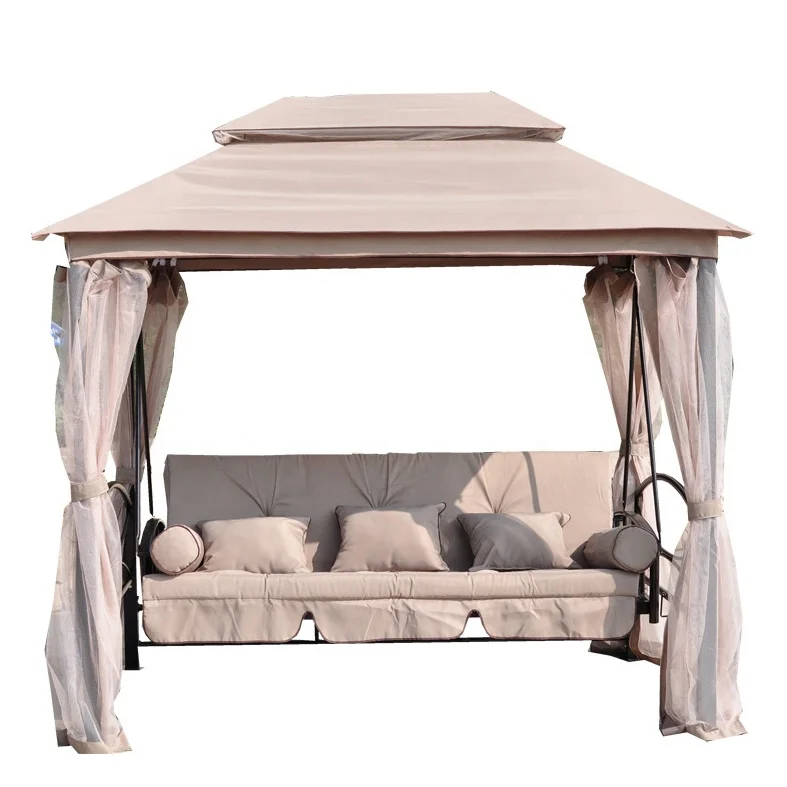 Leisure Outdoor Canopy Hanging Swing Chair Swing Bed Garden Patio Swing Chair