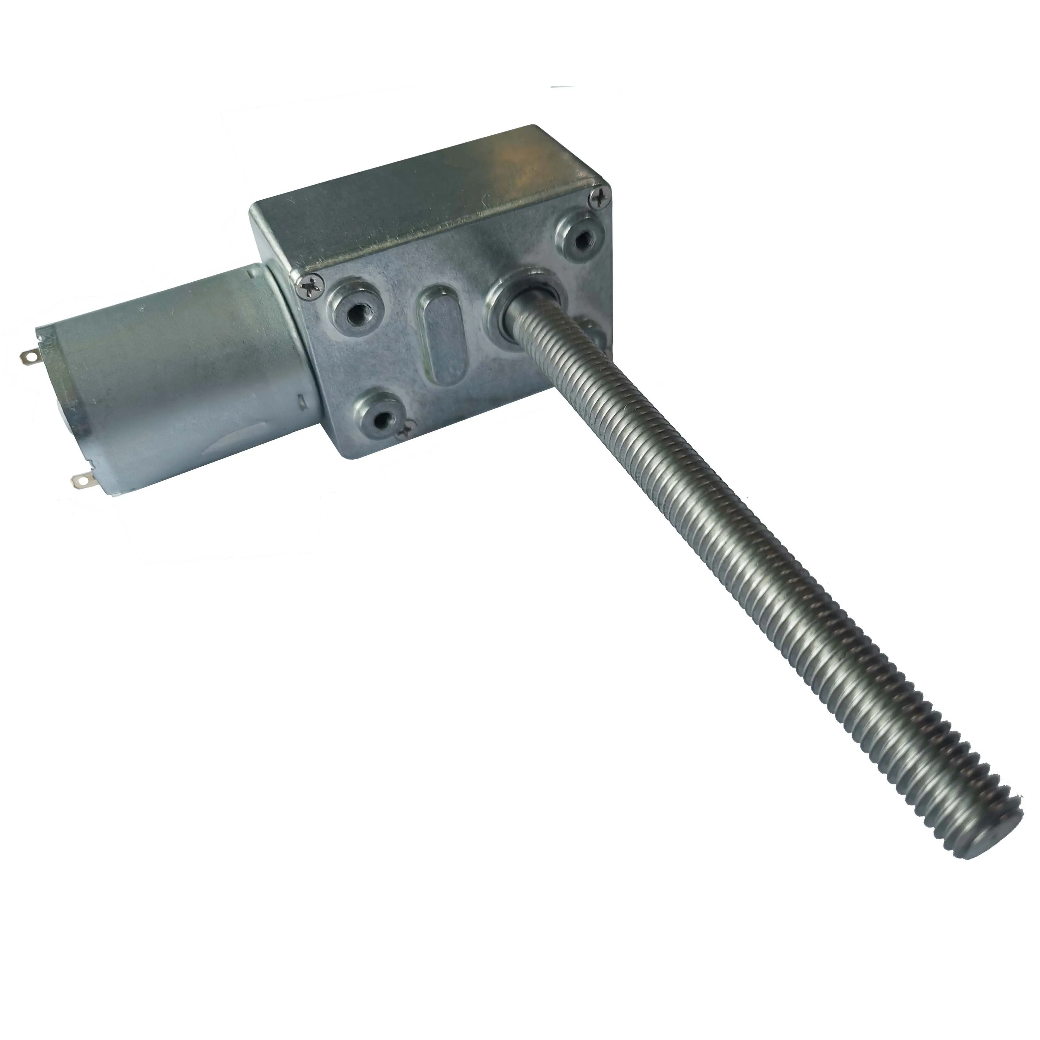 12V 6Rpm DC Worm Reduction Geared Micro Motor Ultra Low Speed Electric Motor for DIY 370 with lead screw shaft