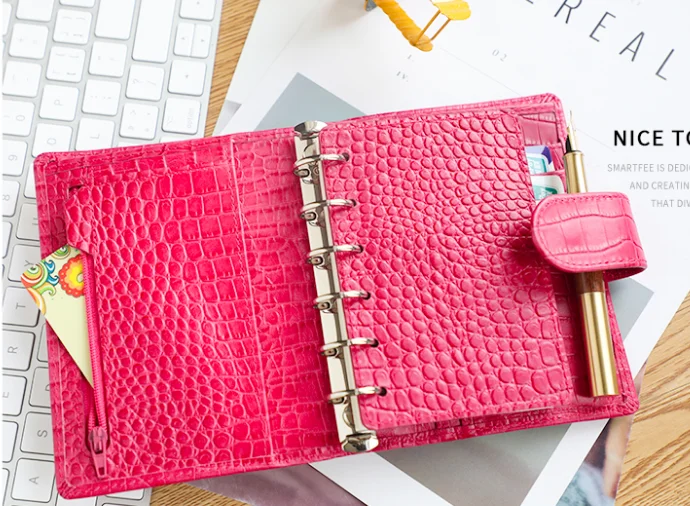 Custom personalized size layout Sketchbook agenda diary 6-ring bound A6 planner cover