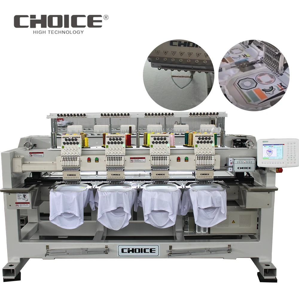  Цифровая швейная машина для вышивки одежды Golden Choice GC0904E с 4 головками и 9 иглами большого
