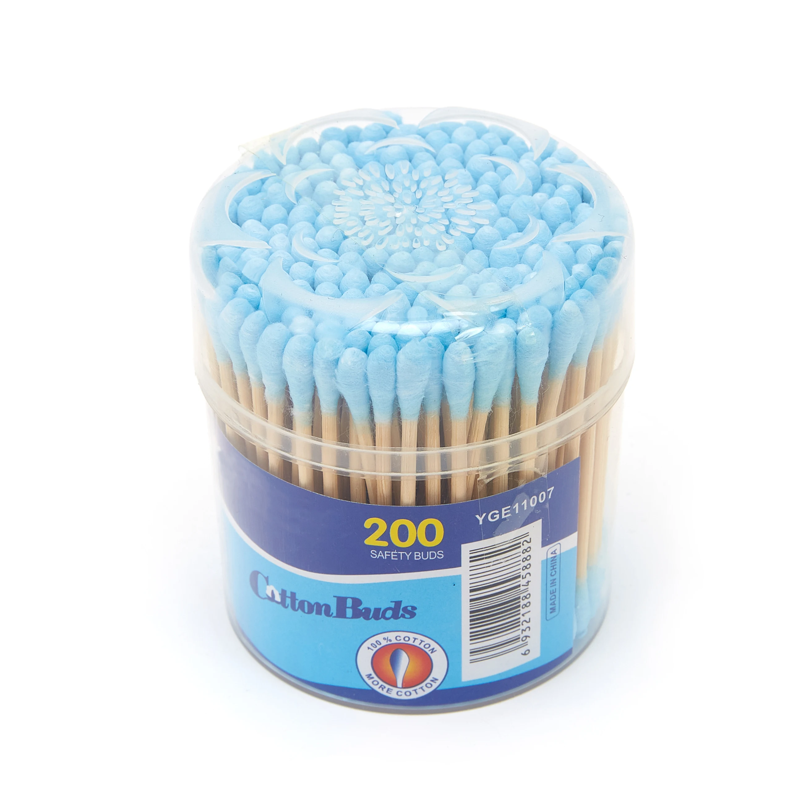 Private Label 200pcs Biodegradable Colorful Cotton Buds Eco-friendly Bamboo Ear Cleaning Cosmetic Cotton Stick Disposable Buds