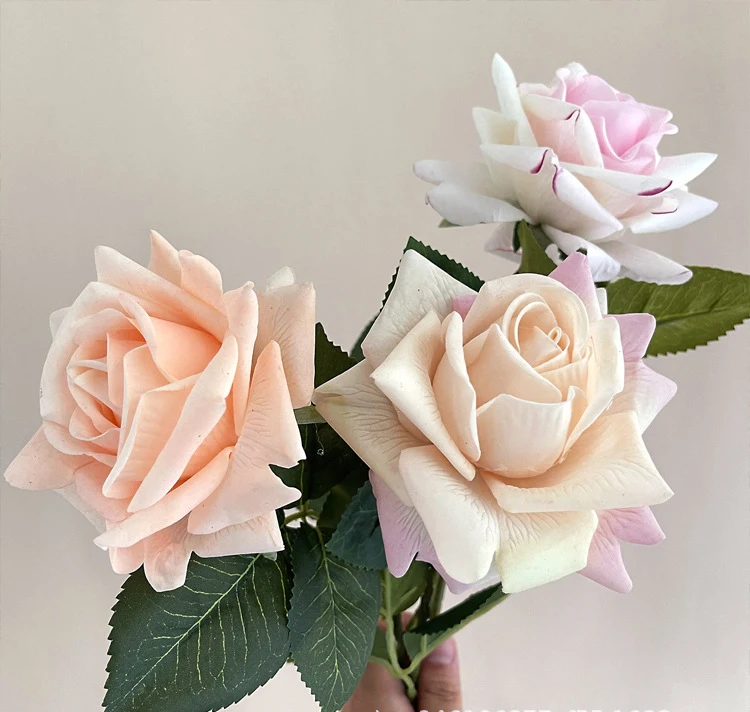 SN-Z1053 Center Piece Table Decorations Wedding Decorative Roses Latex Coated Roses Artificial Real Touch Flowers