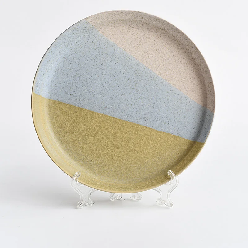 Retro classical style Matt three color Glaze tableware Dinnerware kitchenware Sets Ceramic Porcelain Bowl Plate mug