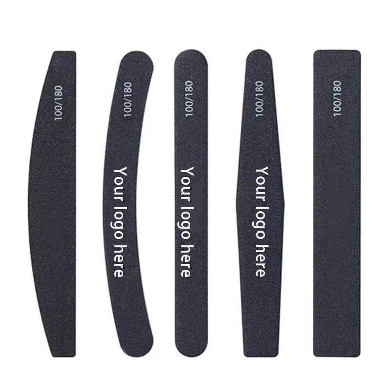 Профессиональная Наждачная доска инструменты для маникюра и педикюра индивидуальный логотип Двусторонняя пилка для ногтей Набор 180 150 80 100 зернистость пилка для ногтей