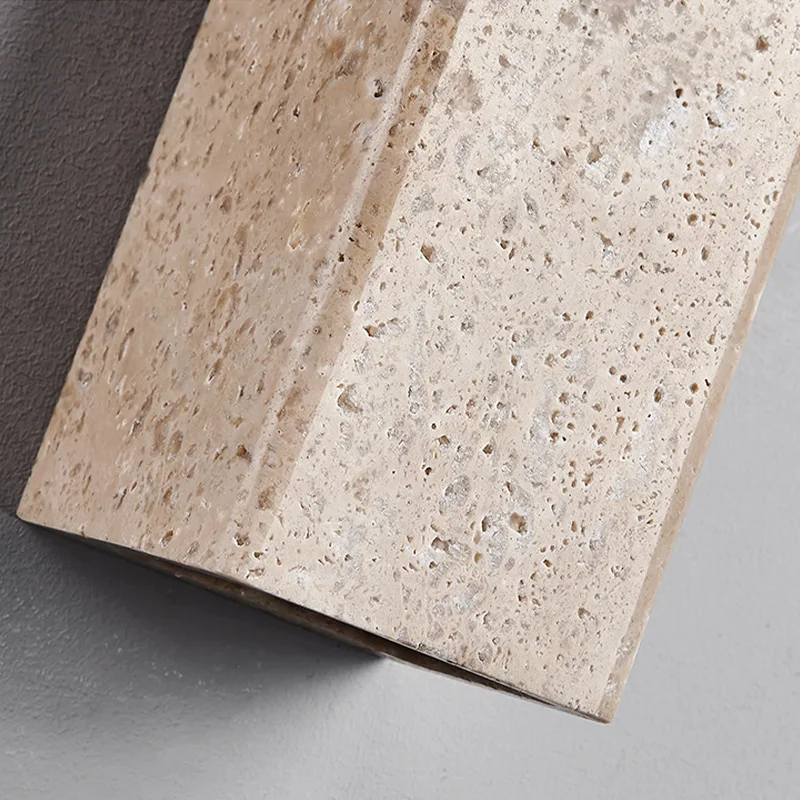 Modern Indoor LED Scone Outdoor Wall Light Marble Nordic Wabi Sabi Travertine Wall Lamp