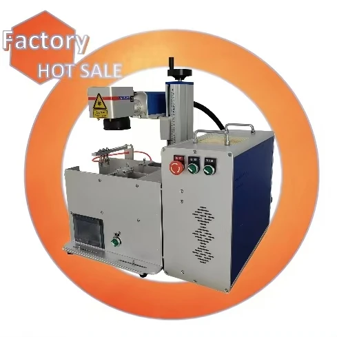 New Hot sell Automatic Feeding Laser Marking Machine 20W Power Marking Metal Business Cards Nameplates Plastic PC Cards IDCard