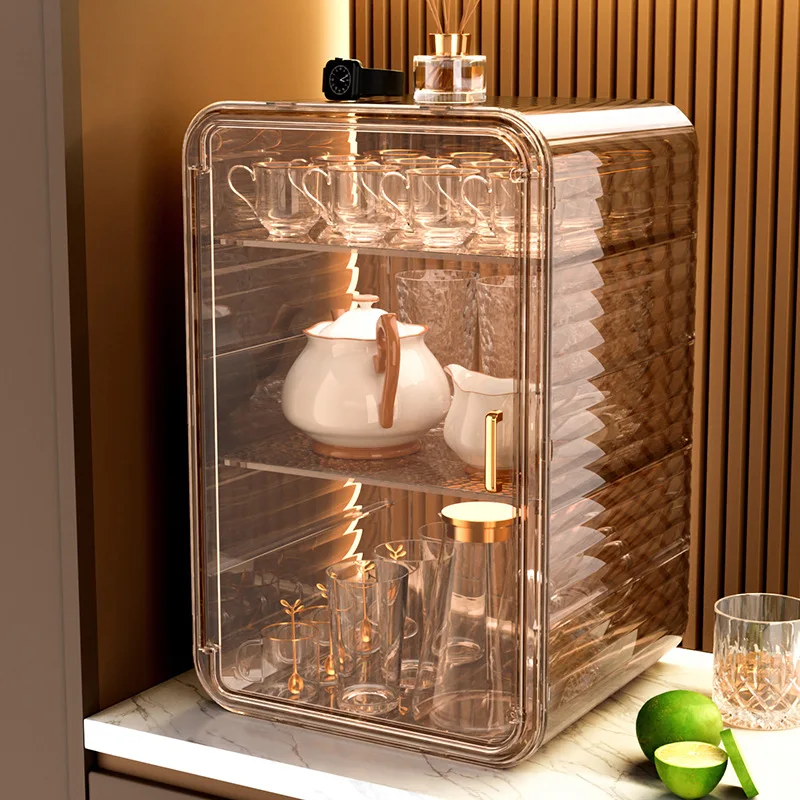 New Design Home Kitchen Tea Cup Storage Rack Desktop Cups Storage Rack Container