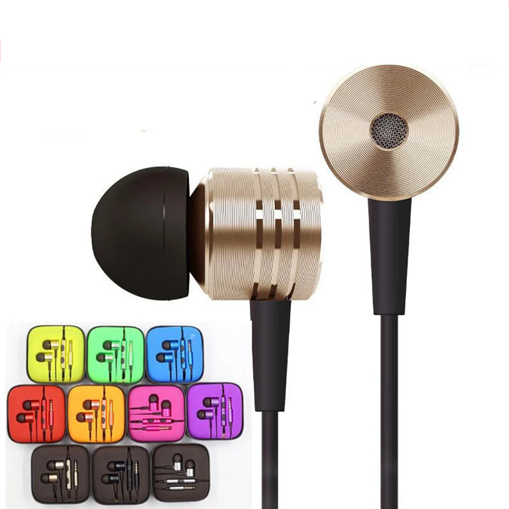 100% original Mi3/4 Earphone Piston Basic Version In-Ear 3.5mm with Mic Wire Control For xiaom hone Samsung Redmi Earphone