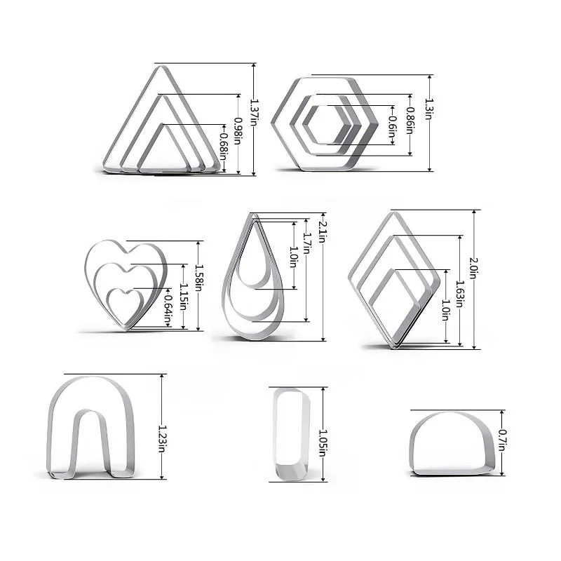 Saffron earring stencils for fabric set with stainless steel polymer clay cutters for earring making diy
