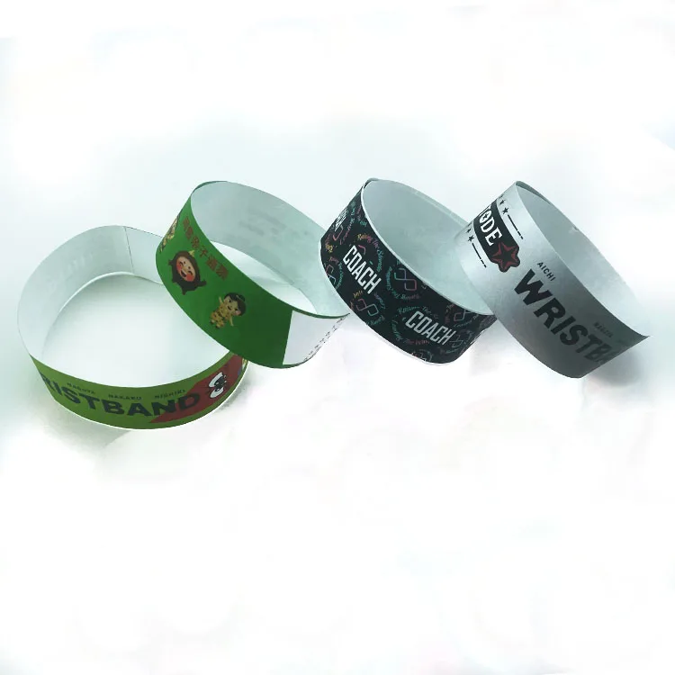Waterproof Paper Bracelets Bracelets Tyvek Brown Moq 1 pcs Custom Tyvek Bracelet For Party Admission Tickets