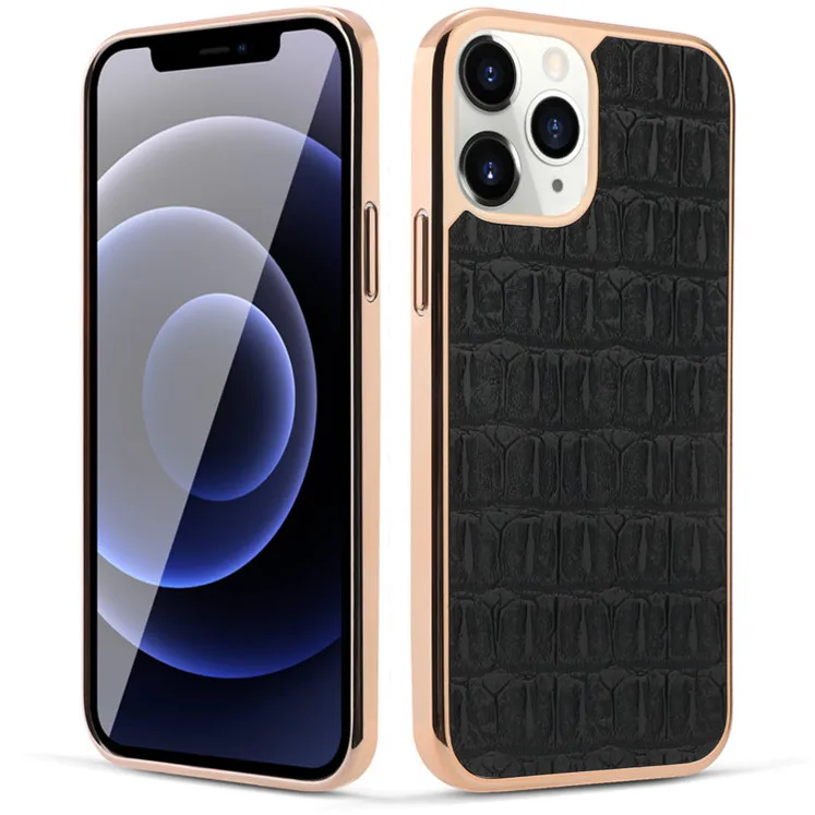 Чехол из искусственной кожи с крокодиловой текстурой для iPhone 12 Pro Max 11 Pro Max 7 8 SE