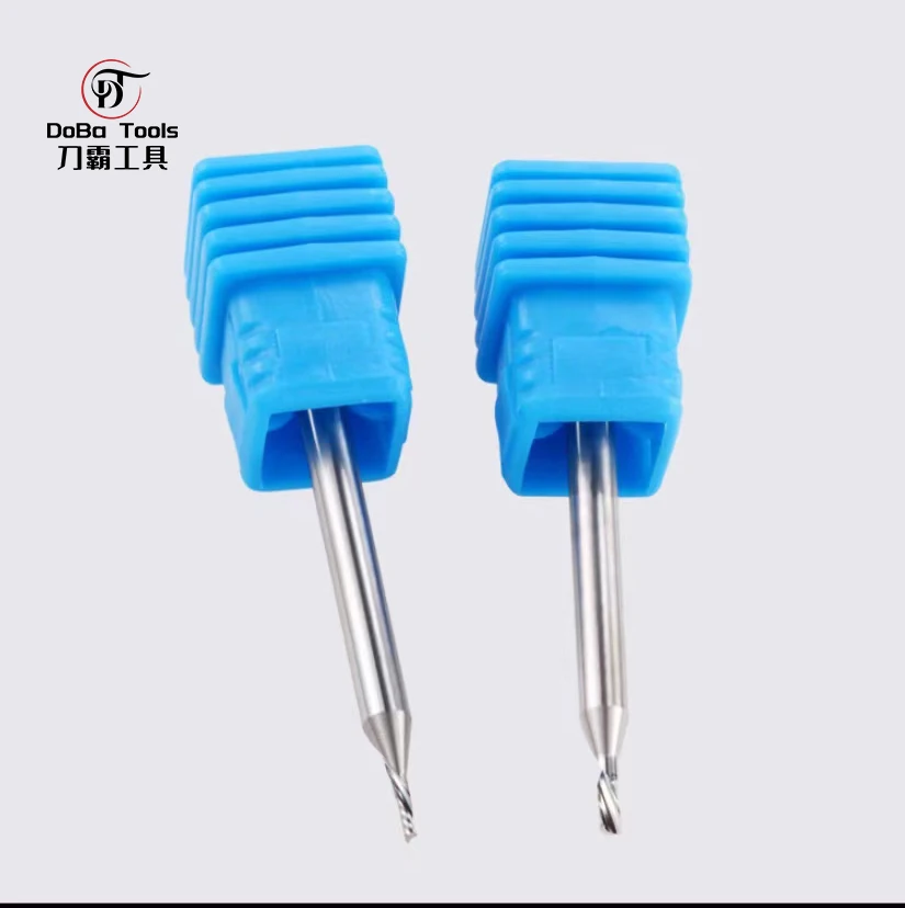 Micro flute diameter 0.4-1.5mm Single flute left rotary milling cutter for 3c products end mill for phone PC PMMA and PET