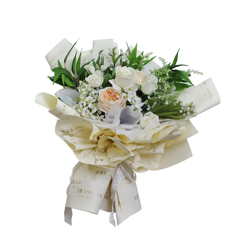 Waterproof holographic flower gifts wrapping paper sheet