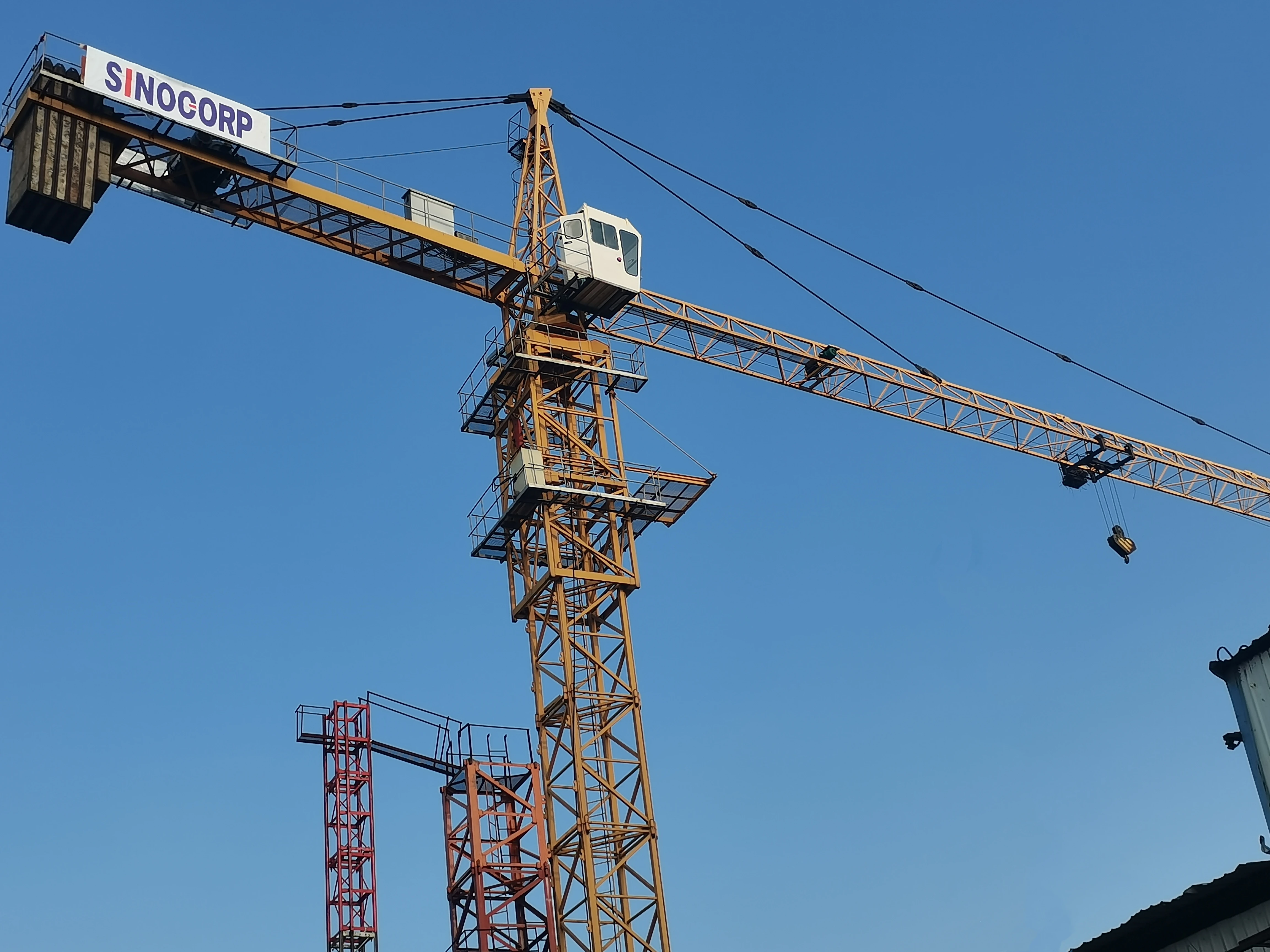 Chinese Supply 2 Fall and 4 Fall Hammerhead Tower Crane with 60M Boom Length