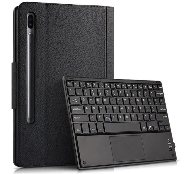 Stand Leather Tablet Cover Case with Detachable Wireless Touch Bar Keyboard for Samsung Galaxy Tab S6 10.5 T860 865