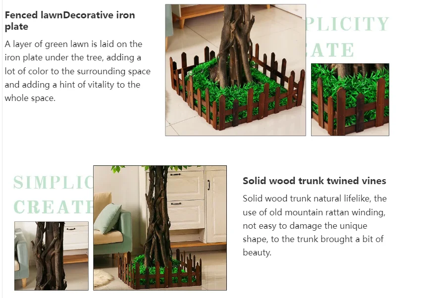 Искусственное безвредное дерево без запаха 200 см 300 большое искусственное для украшения парка