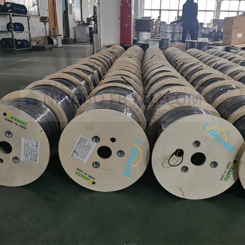 GJYXFCH Single mode OS2 1 core fiber optic FTTH drop cable outdoor flat cable drop fibra optica